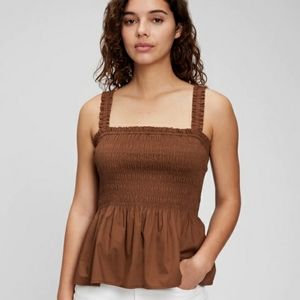 GAP Smocked Peplum Tank Top Sz Sm NWOT